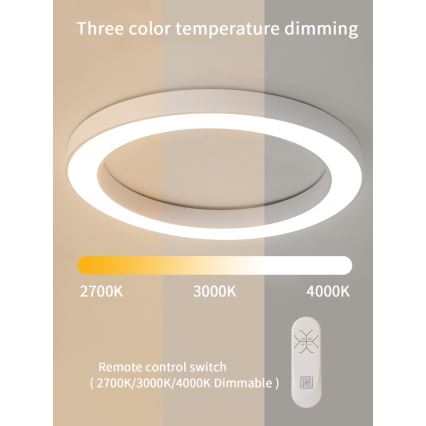 Immax NEO 07213L - LED Dimbar taklampa PASTEL LED/68W/230V 95 cm vit Tuya + fjärrkontroll