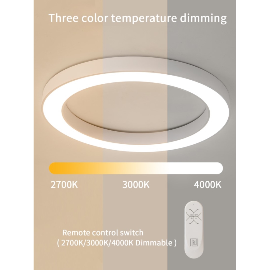 Immax NEO 07213L - LED Dimbar taklampa PASTEL LED/68W/230V 95 cm vit Tuya + fjärrkontroll