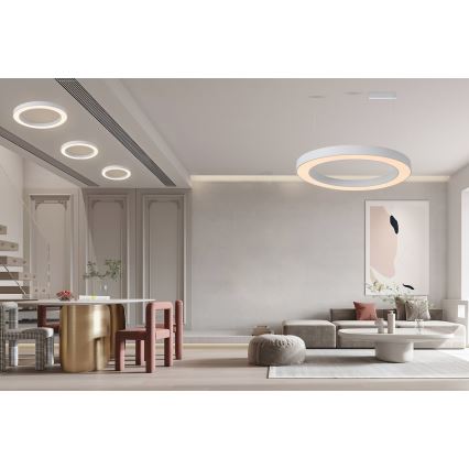 Immax NEO 07213L - LED Dimbar taklampa PASTEL LED/68W/230V 95 cm vit Tuya + fjärrkontroll