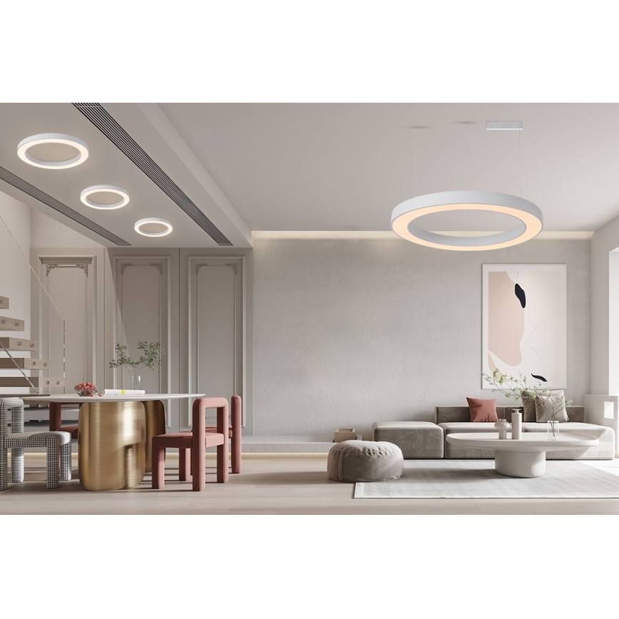 Immax NEO 07213L - LED Dimbar taklampa PASTEL LED/68W/230V 95 cm vit Tuya + fjärrkontroll