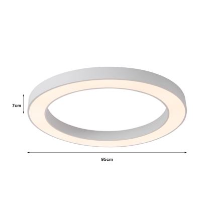Immax NEO 07213L - LED Dimbar taklampa PASTEL LED/68W/230V 95 cm vit Tuya + fjärrkontroll
