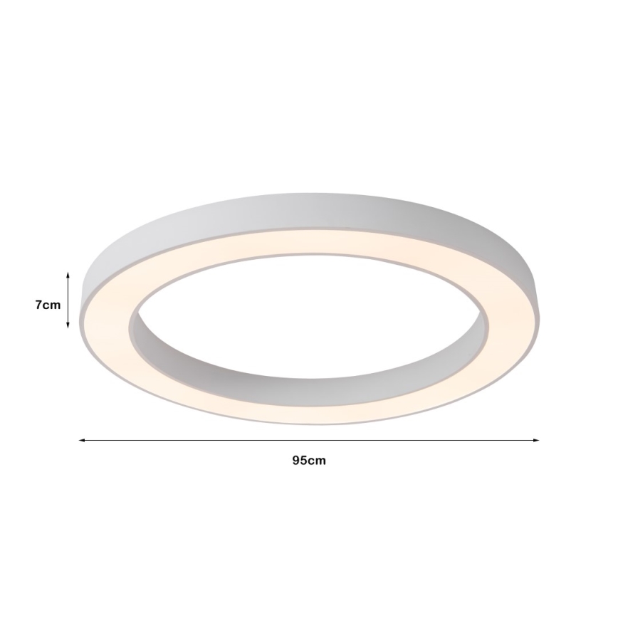 Immax NEO 07213L - LED Dimbar taklampa PASTEL LED/68W/230V 95 cm vit Tuya + fjärrkontroll