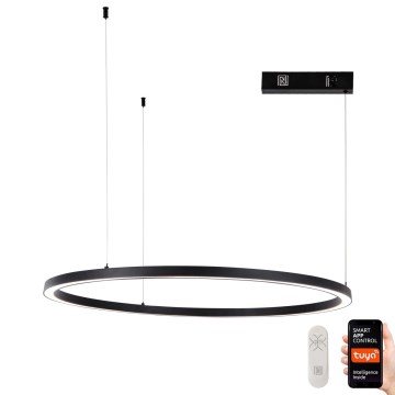 Immax NEO 07215L - LED ljusreglerad ljuskrona på textilsladd FINO LED/60W/230V 80 cm svart Tuya + fjärrkontroll