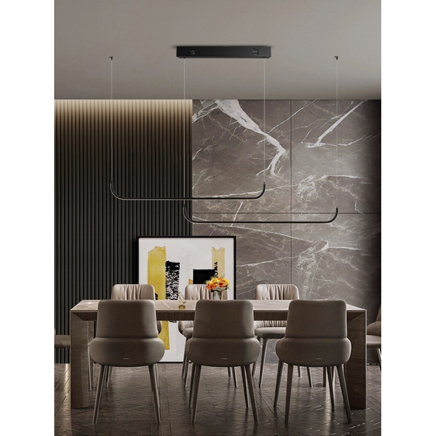Immax NEO 07222L - LED ljusreglerad ljuskrona på textilsladd NEO LITE PATTINI LED/56W/230V 2700-6500K Wi-Fi Tuya + fjärrkontroll
