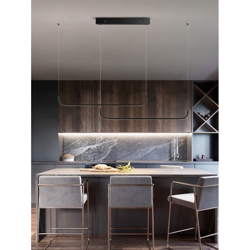 Immax NEO 07222L - LED ljusreglerad ljuskrona på textilsladd NEO LITE PATTINI LED/56W/230V 2700-6500K Wi-Fi Tuya + fjärrkontroll