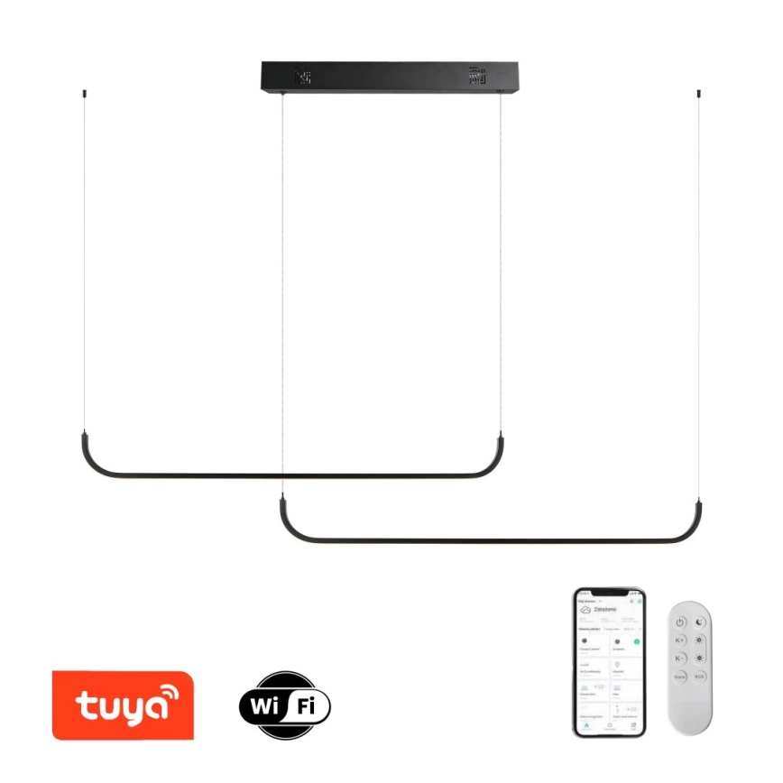 Immax NEO 07222L - LED ljusreglerad ljuskrona på textilsladd NEO LITE PATTINI LED/56W/230V 2700-6500K Wi-Fi Tuya + fjärrkontroll
