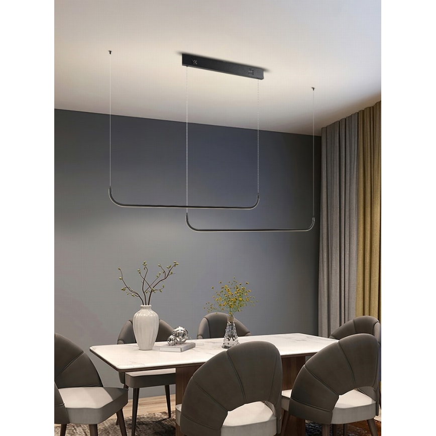 Immax NEO 07226L - LED ljusreglerad ljuskrona på textilsladd PATTINI LED/53W/230V Tuya + fjärrkontroll