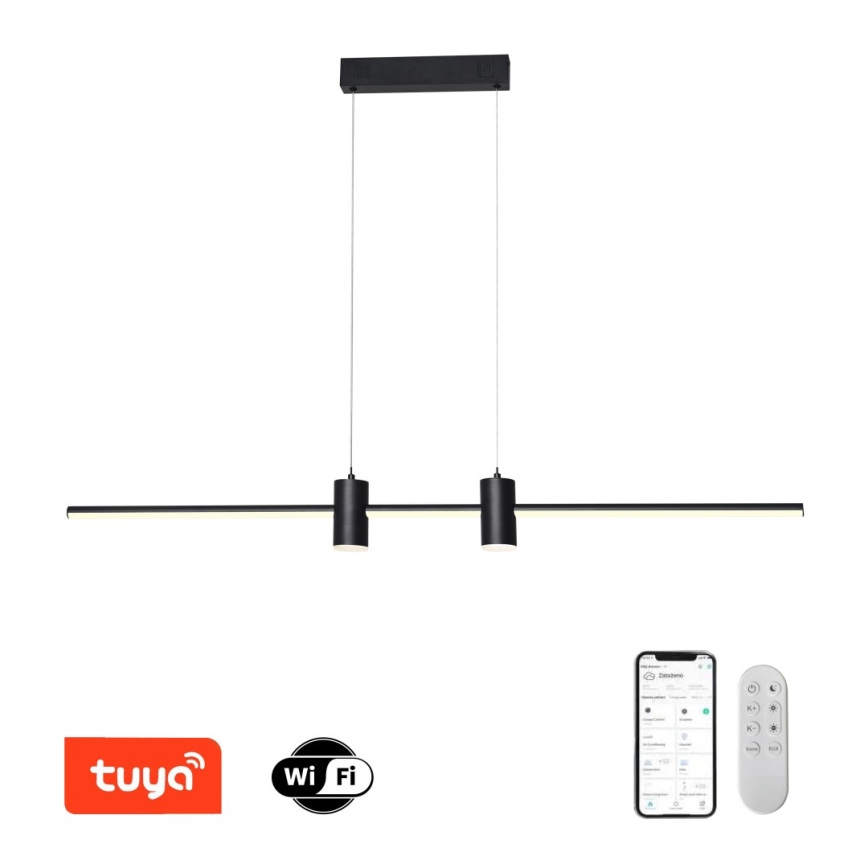 Immax NEO 07230L - LED ljusreglerad ljuskrona på textilsladd NEO LITE ESTRELAS LED/30W/230V 2700-6500K Wi-Fi Tuya + fjärrkontroll