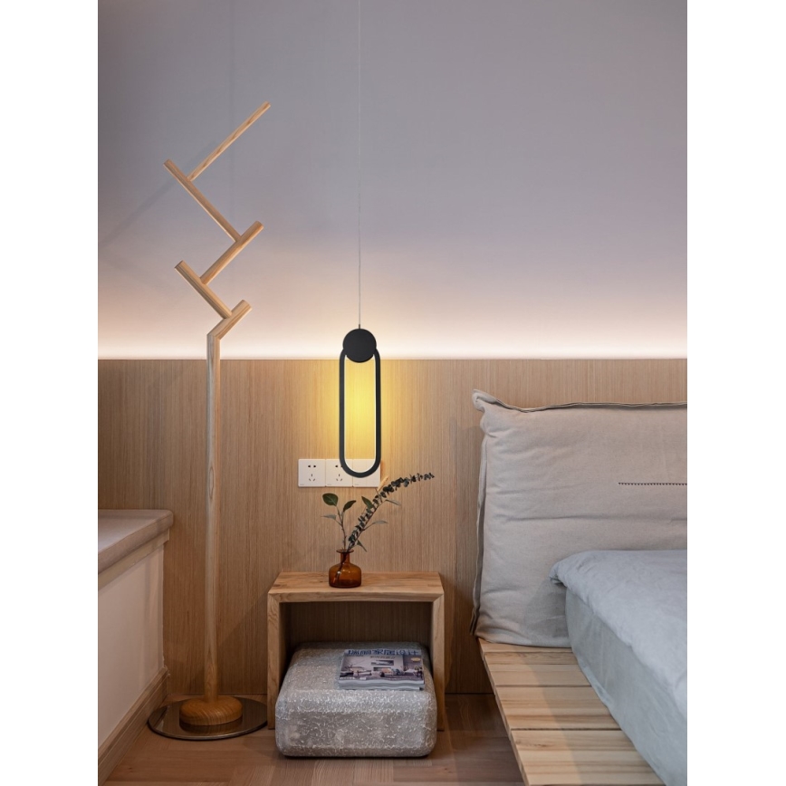 Immax NEO 07232L - LED ljusreglerad ljuskrona på textilsladd NEO LITE OVALE LED/22W/230V 2700-6500K Wi-Fi Tuya + fjärrkontroll