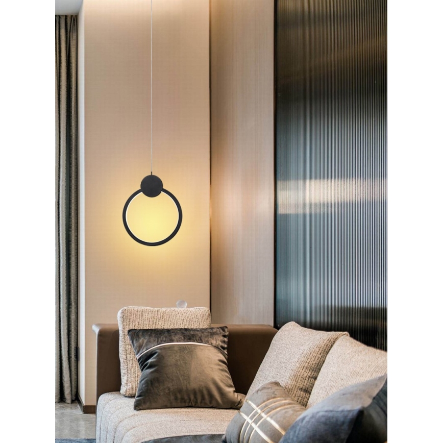 Immax NEO 07233L - LED ljusreglerad ljuskrona på textilsladd NEO LITE OVALE LED/18W/230V Wi-Fi Tuya 2700-6500K + fjärrkontroll