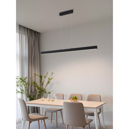 Immax NEO 07234L - LED ljusreglerad ljuskrona på textilsladd NEO LITE TRIANGOLO LED/28W/230V Wi-Fi Tuya 2700-6500K + fjärrkontroll