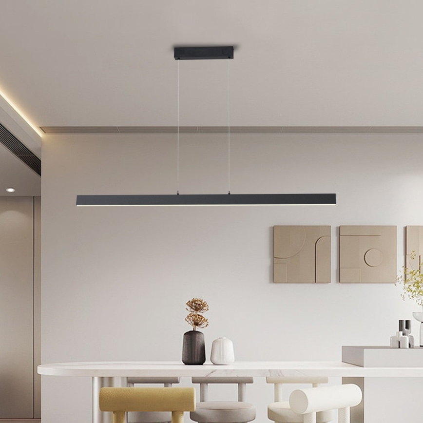 Immax NEO 07234L - LED ljusreglerad ljuskrona på textilsladd NEO LITE TRIANGOLO LED/28W/230V Wi-Fi Tuya 2700-6500K + fjärrkontroll