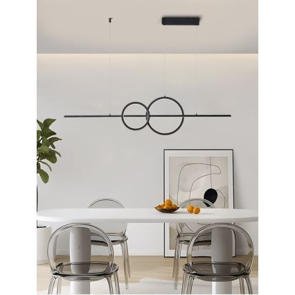 Immax NEO 07236L - LED ljusreglerad ljuskrona på textilsladd NEO LITE RONDAS LED/56W/230V Tuya Wi-Fi 2700-6500K + fjärrkontroll