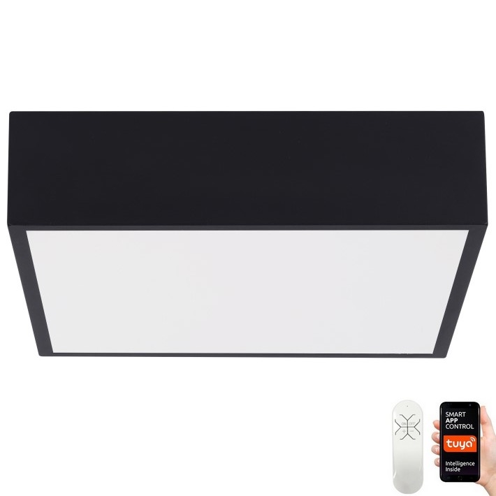 Immax NEO 07237L - LED Dimbar taklampa CANTO LED/22W/230V svart Tuya + fjärrkontroll