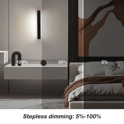 Immax NEO 07247L - LED Dimbar vägglampa utomhus LINK LED/40W/230V Wi-Fi Tuya IP44 + fjärrkontroll