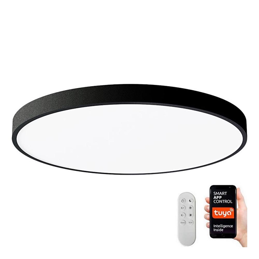 Immax NEO 07250L - LED Dimbar taklampa NEO LITE SEMPLICI LED/60W/230V 3000-6000K Wi-Fi Tuya svart + fjärrkontroll
