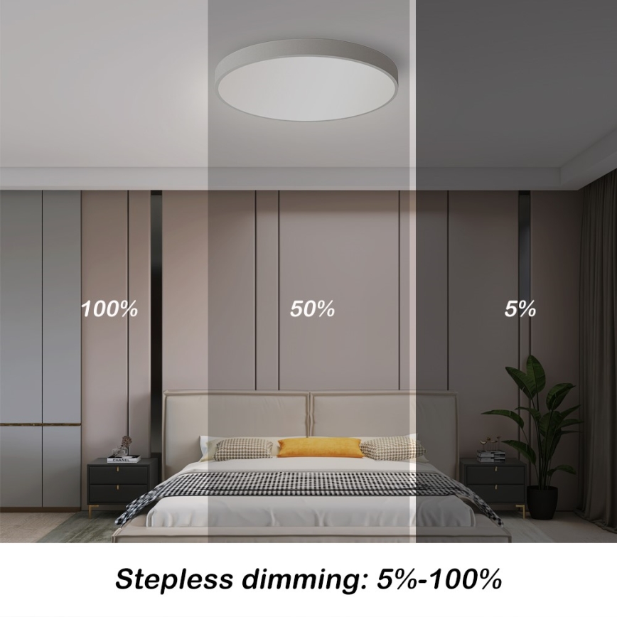 Immax NEO 07251L - LED Dimbar taklampa NEO LITE SEMPLICI LED/36W/230V 3000-6000K Wi-Fi Tuya vit + fjärrkontroll