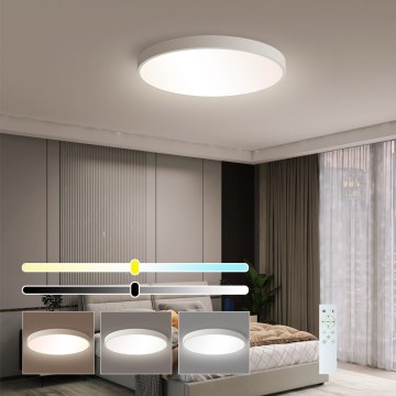 Immax NEO 07252L - LED Dimbar taklampa NEO LITE SEMPLICI LED/48W/230V 3000-6000K Wi-Fi Tuya vit + fjärrkontroll