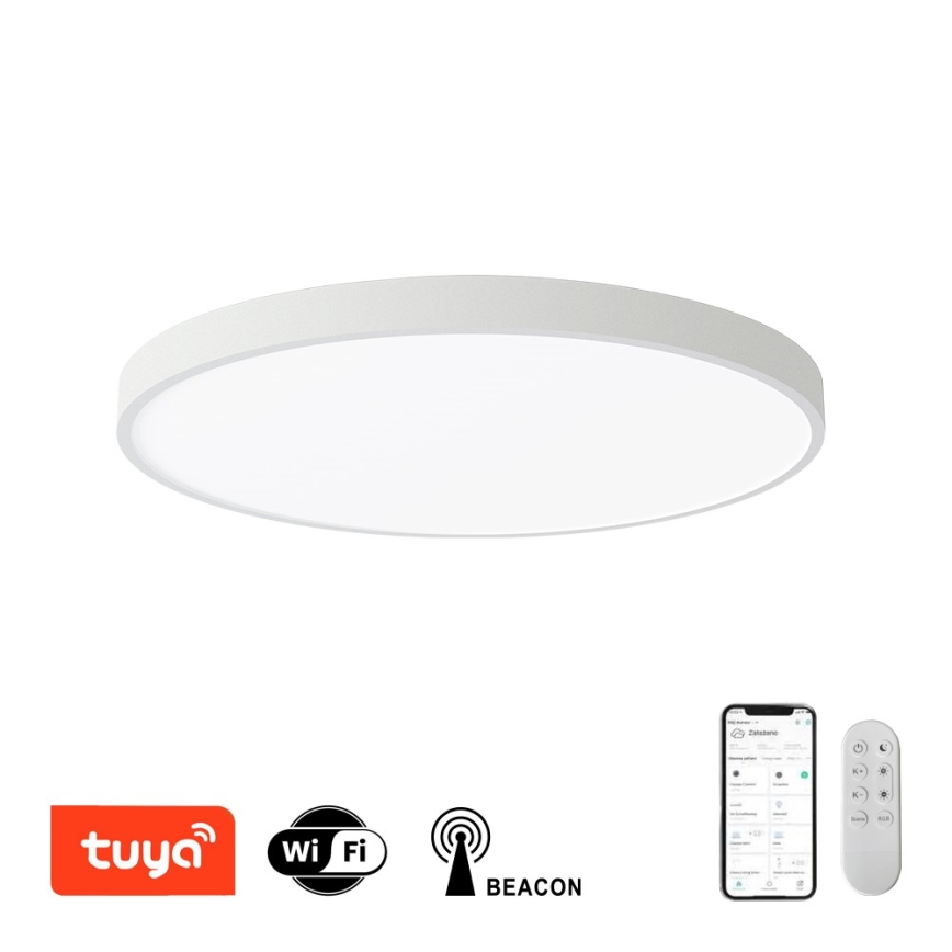 Immax NEO 07253L - LED Dimbar taklampa NEO LITE SEMPLICI LED/60W/230V 3000-6000K Wi-Fi Tuya vit + fjärrkontroll