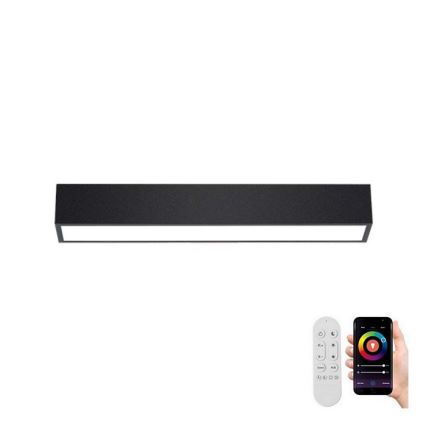 Immax NEO 07254L - LED Dimbar taklampa NEO LITE LUNGO LED/20W/230V 3000-6000K Wi-Fi Tuya svart + fjärrkontroll