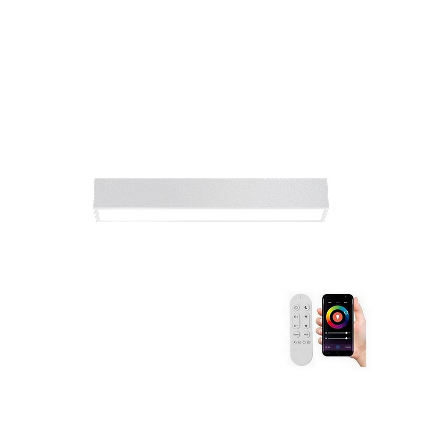 Immax NEO 07257L - LED Dimbar taklampa NEO LITE LUNGO LED/20W/230V 3000-6000K Wi-Fi Tuya vit + fjärrkontroll