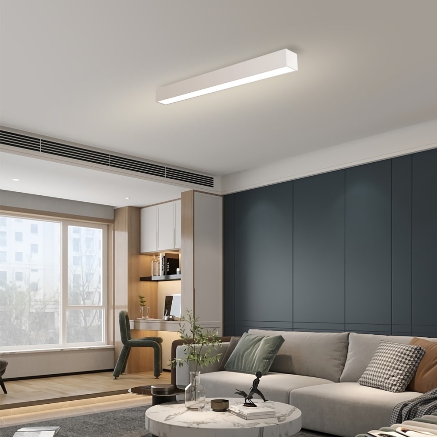 Immax NEO 07258L - LED Dimbar taklampa NEO LITE LUNGO LED/29W/230V 3000-6000K Wi-Fi Tuya vit + fjärrkontroll
