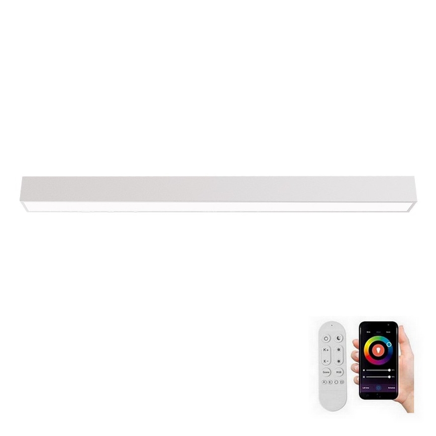 Immax NEO 07259L - LED Dimbar taklampa NEO LITE LUNGO LED/38W/230V 3000-6000K Wi-Fi Tuya vit + fjärrkontroll