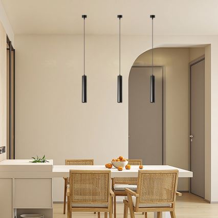 Immax NEO 07270W - LED RGB+CCT Ljusreglerad ljuskrona på textilsladd NEO LITE PUNTO 1xGU10/6W/230V Wi-Fi Tuya