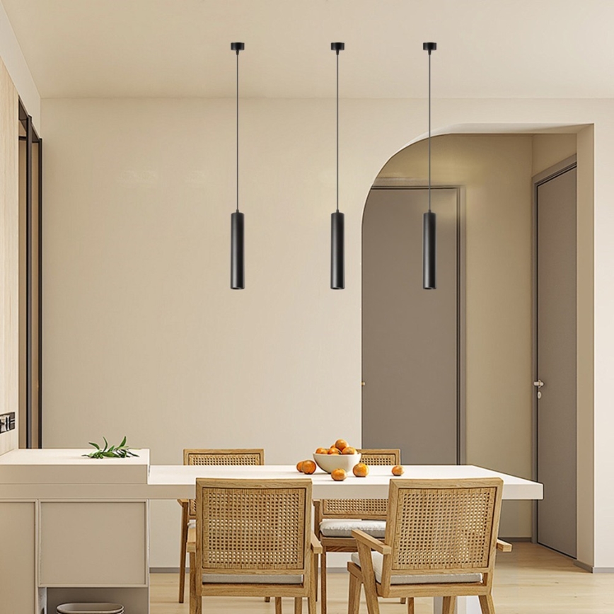 Immax NEO 07270W - LED RGB+CCT Ljusreglerad ljuskrona på textilsladd NEO LITE PUNTO 1xGU10/6W/230V Wi-Fi Tuya