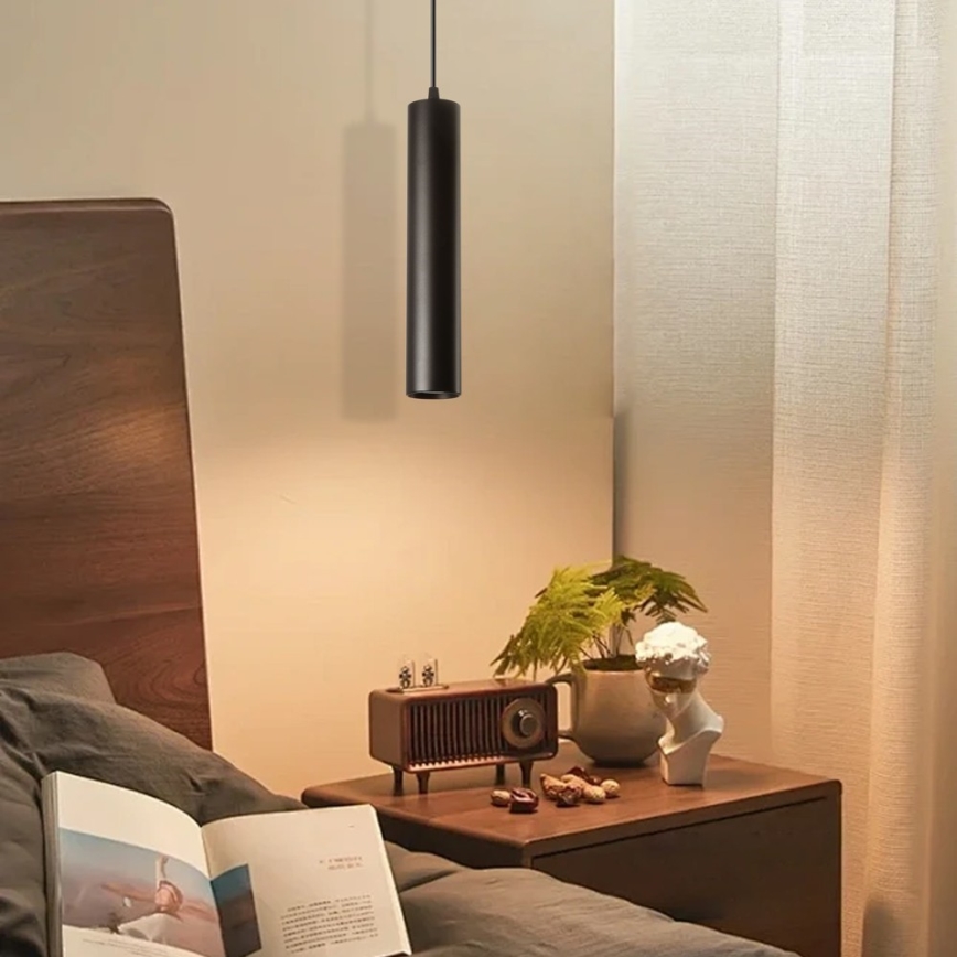 Immax NEO 07270W - LED RGB+CCT Ljusreglerad ljuskrona på textilsladd NEO LITE PUNTO 1xGU10/6W/230V Wi-Fi Tuya