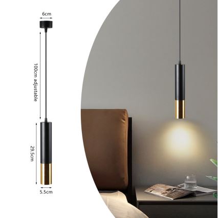 Immax NEO 07273Z - LED RGB+CCT Ljusreglerad ljuskrona på textilsladd NEO PUNTO 1xGU10/4,8W/230V Tuya