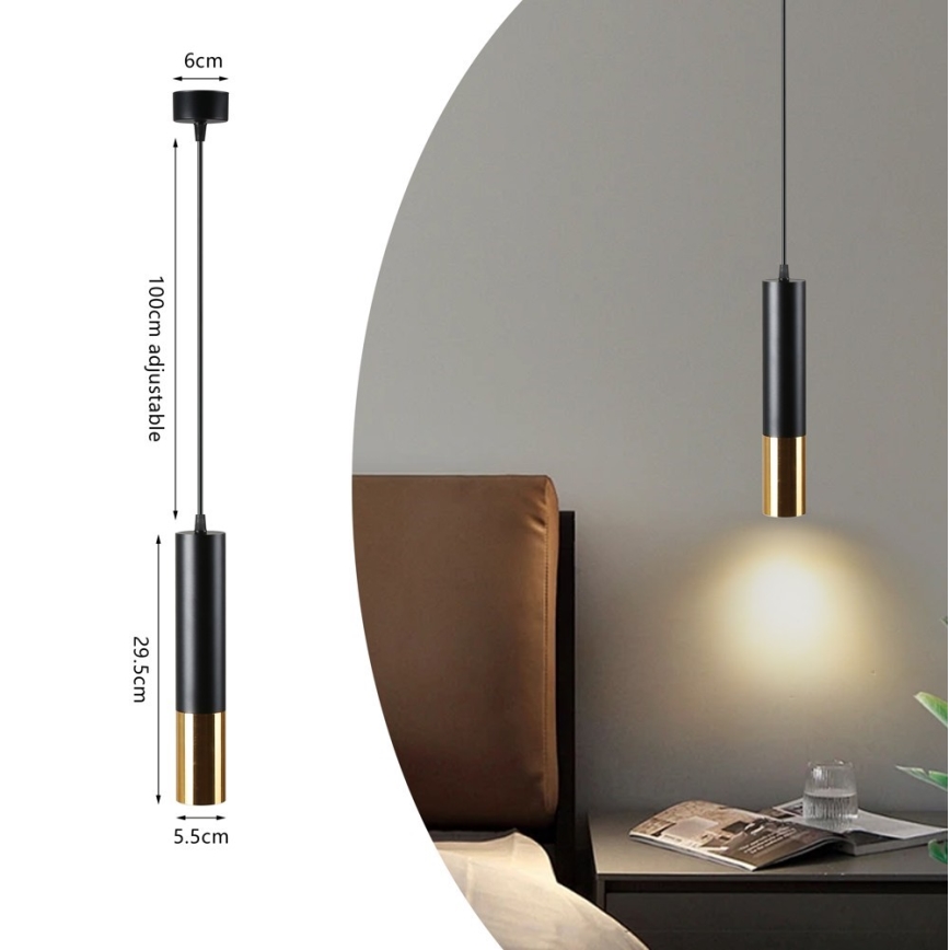 Immax NEO 07273Z - LED RGB+CCT Ljusreglerad ljuskrona på textilsladd NEO PUNTO 1xGU10/4,8W/230V Tuya
