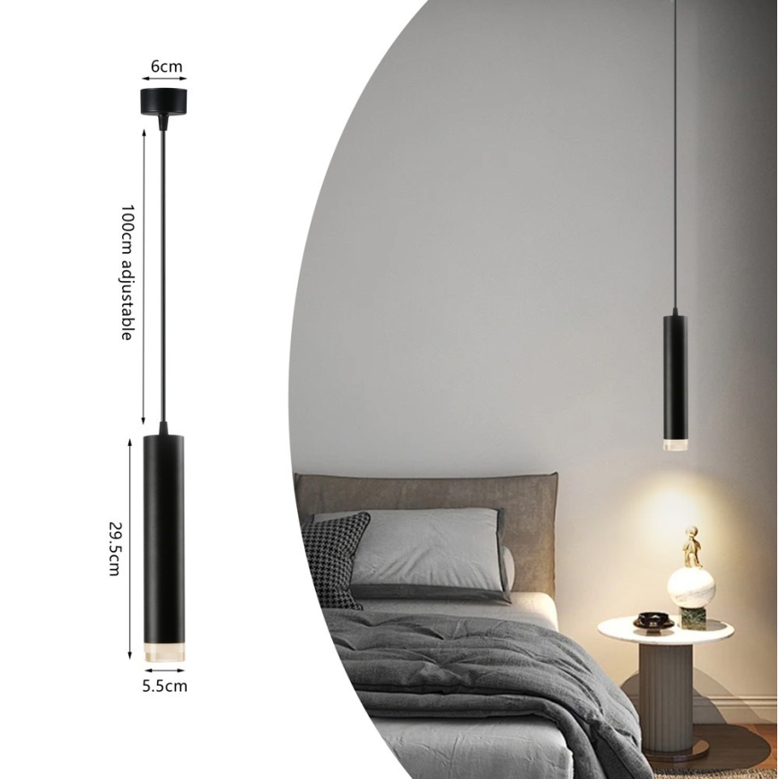 Immax NEO 07275Z - LED RGB+CCT Ljusreglerad ljuskrona på textilsladd NEO PUNTO 1xGU10/4,8W/230V Tuya
