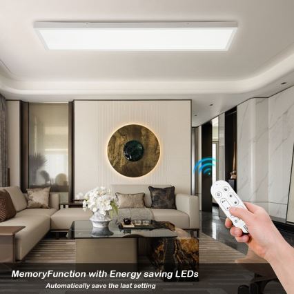 Immax NEO 07276L - LED ljusreglerad taklampa till badrum NEO LITE FRAME LED/50W/230V IP44 Wi-Fi Tuya + fjärrkontroll vit