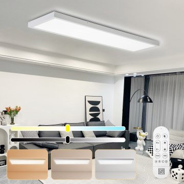 Immax NEO 07276L - LED ljusreglerad taklampa till badrum NEO LITE FRAME LED/50W/230V IP44 Wi-Fi Tuya + fjärrkontroll vit