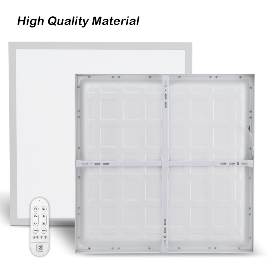 Immax NEO 07277L - LED ljusreglerad taklampa till badrum NEO LITE FRAME LED/50W/230V IP44 Wi-Fi Tuya +remote kontroll vit