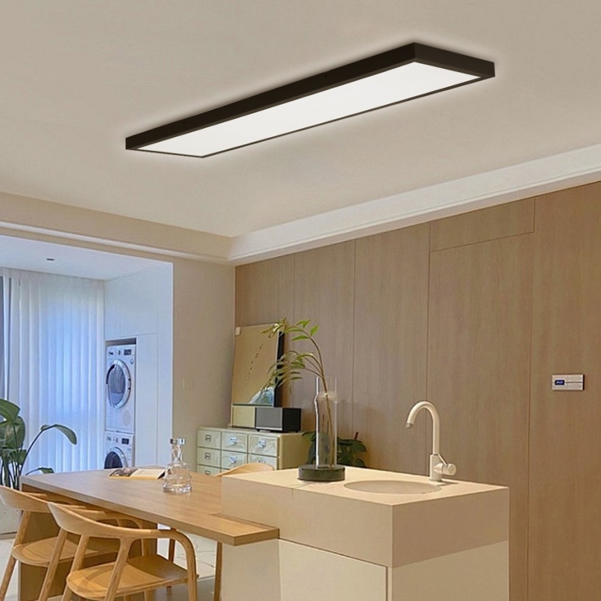 Immax NEO 07278L - LED ljusreglerad taklampa till badrum NEO LITE FRAME LED/50W/230V IP44 Wi-Fi Tuya + fjärrkontroll svart