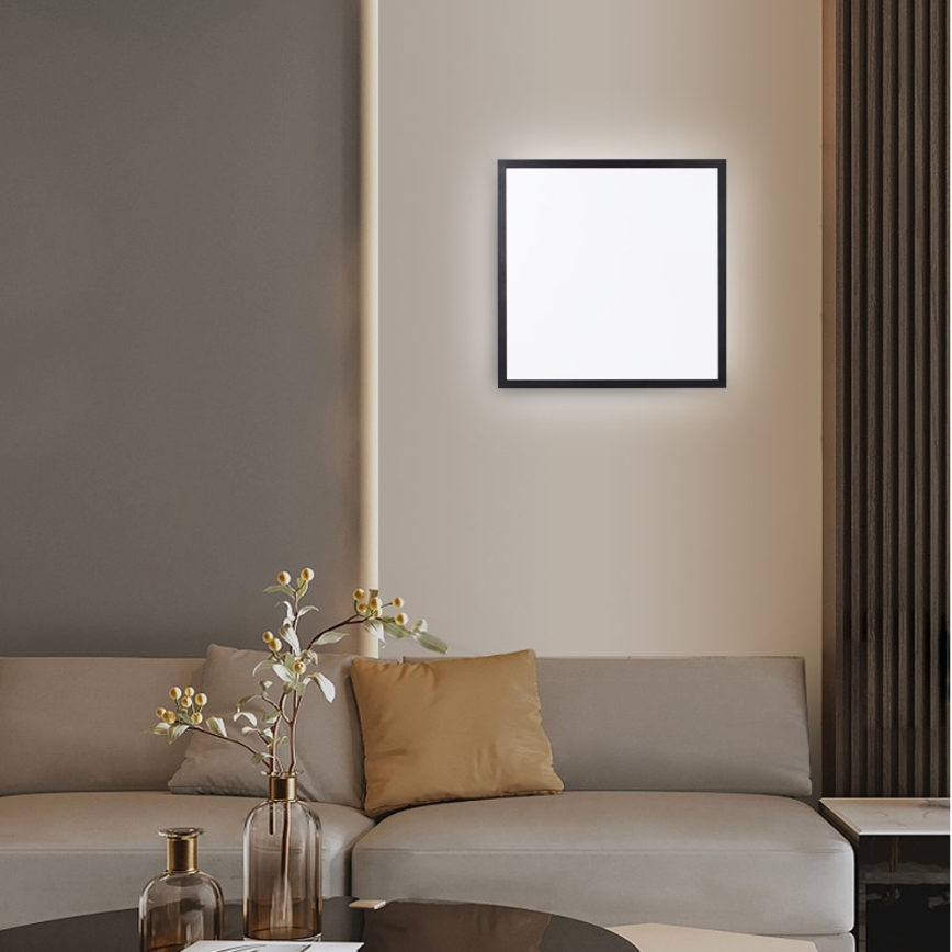 Immax NEO 07279L - LED ljusreglerad taklampa till badrum NEO LITE FRAME LED/50W/230V IP44 Wi-Fi Tuya + fjärrkontroll svart
