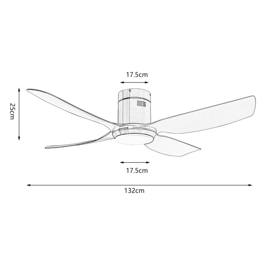 Immax NEO 07282L - LED+CCT Dimbar takfläkt PURE LED/24W/230V 3000/4000/6000K Wi-Fi Tuya + fjärrkontroll