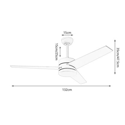 Immax NEO 07285L - LED+CCT Dimmbar takfläkt VARIABLE LED/24W/230V 3000/4000/6000K Wi-Fi Tuya + fjärrkontroll