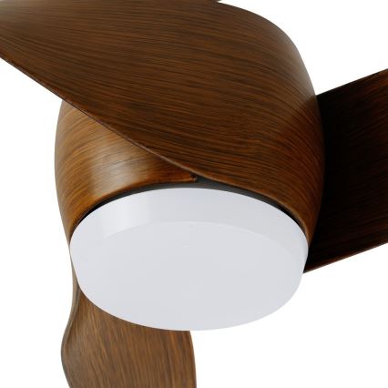 Immax NEO 07286L - LED Dimbar takfläkt WAVE LED/18W/230V Wi-Fi Tuya brun + fjärrkontroll