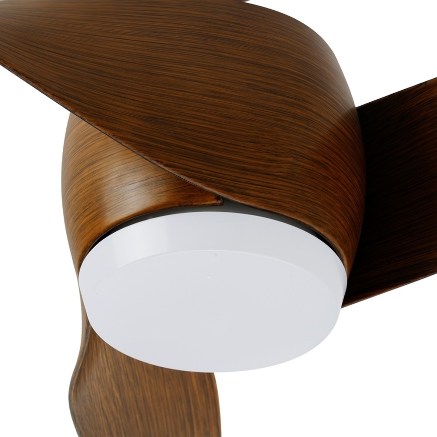 Immax NEO 07286L - LED Dimbar takfläkt WAVE LED/18W/230V Wi-Fi Tuya brun + fjärrkontroll
