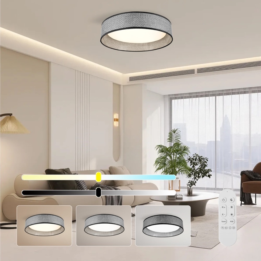 Immax NEO 07287L - LED+CCT Dimbar taklampa LONA LED/36W/230V 3000–6000K Wi‑Fi Tuya Ø 45,5 cm + fjärrkontroll