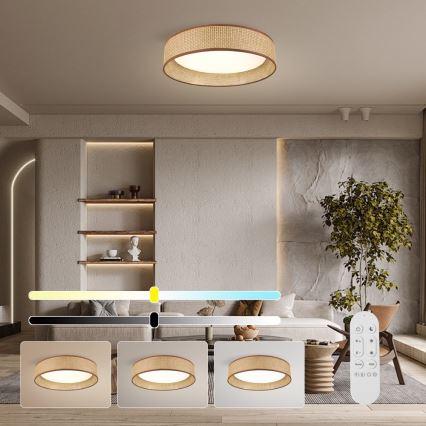 Immax NEO 07288L - LED+CCT Dimbart takarmatur LONA LED/36W/230V 3000–6000K Wi-Fi Tuya Ø 45,5 cm + fjärrkontroll