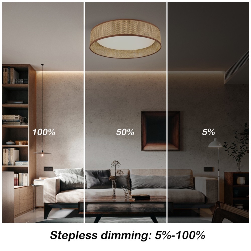 Immax NEO 07288L - LED+CCT Dimbart takarmatur LONA LED/36W/230V 3000–6000K Wi-Fi Tuya Ø 45,5 cm + fjärrkontroll