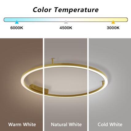 Immax NEO 07291-80G - LED+CCT dimbar takarmatur FINO, LED 55 W, 230 V, 2700–6500 K, Tuya, Ø 80 cm + fjärrkontroll