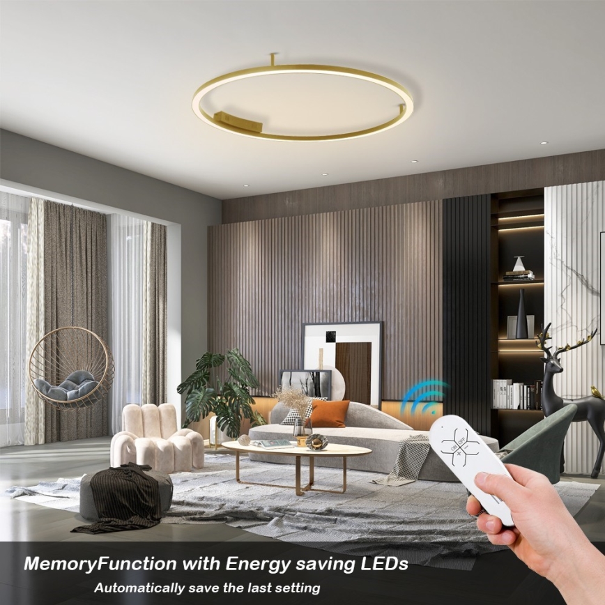 Immax NEO 07291-80G - LED+CCT dimbar takarmatur FINO, LED 55 W, 230 V, 2700–6500 K, Tuya, Ø 80 cm + fjärrkontroll
