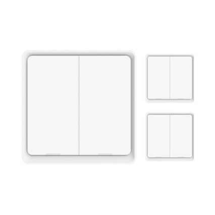 Immax NEO 07507C - SET 3x Strömbrytare 2-knappar SMART 3xCR2430 Zigbi 3.0 Tuya