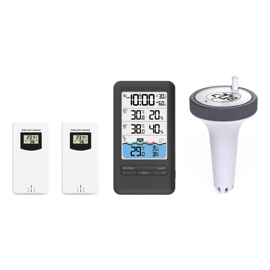 Immax NEO 07529L - Smart pooltemperatursensor + 2x Inomhustemperatur- och fuktighetssensor Wi-Fi Tuya