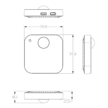 Immax NEO 07530L - Smart PIR, närvarosensor och belysningssensor USB/5V